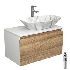 Комплект для ванной(Тумба Bau Blackwood 80+Раковина BAU+Смеситель Hotel Still+выпуск) Bauedge