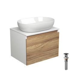 Тумба Bau Blackwood 60 с раковиной BAU Nimb 59х40, выпуск Bauedge