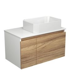 Тумба Bau Dream Blackwood 80 с раковиной 59х40 и смесителем BAU Hotel Bauedge