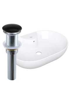 Раковина накладная BAU Nimb 60х42+ с отверстием под смеситель+выпуск клик-клак Bauedge