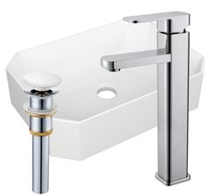 Раковина накладная на столешницу BAU Hotel+ смеситель Hotel Still+ выпуск клик-клак Bauedge