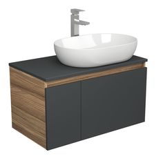 Комплект для ванной: тумба Bau Blackwood 80, раковина BAU 59х40, смеситель Hotel Still Bauedge