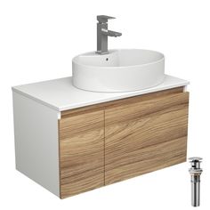 Комплект для ванной(Тумба Bau Blackwood 80+Раковина BAU+ Смеситель Hotel Still+выпуск) Bauedge