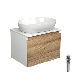 Тумба Bau Blackwood 60 с раковиной BAU Nimb 59х40, выпуск Bauedge