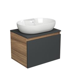 Тумба Bau Dream Blackwood 60 с раковиной BAU Nimb 60х42 Bauedge