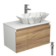 Комплект для ванной(Тумба Bau Blackwood 80+Раковина BAU+Смеситель Hotel Still+выпуск) Bauedge