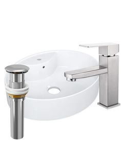 Раковина накладная BAU Nimb 51х41+смеситель Hotel Still+ выпуск Bauedge