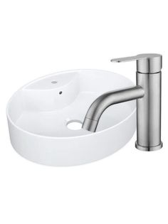 Раковина накладная BAU Nimb 51х41+смеситель Dream Bauedge