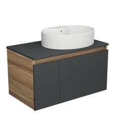 Тумба Bau Dream Blackwood 80 с раковиной BAU Nimb 51х41 Bauedge