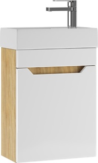 Тумба под умывальник АЙСБЕРГ "Енисей 40" Мечта без ящика подвесная Дуб сонома