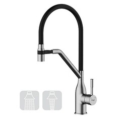 Смеситель для кухни Frap F4497-9 оружейная сталь