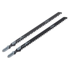 Пилки для лобзиков ТУНДРА, по дереву, прямой грубый рез, HCS, 120/150 х 4 мм, 2 шт. Tundra