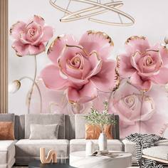 Фотообои флизелиновые встык VEROL "Цветы 3D" 8,1 м2, 300х270 см