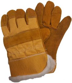 Перчатки спилковые утепленные Noname