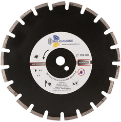 Круг алмазный сегментный по асфальту 350х25,4х10мм Noname