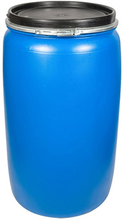 Бочка пластиковая 227л с крышкой Noname