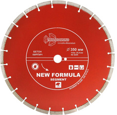 Круг алмазный сегментный по бетону 350х25,4х10мм Noname