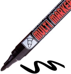 Маркер перманентный черный линия 1-5 мм Noname