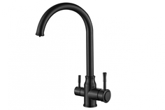 Смеситель для кухонной мойки под фильтр STEEL HAMMER SH 763 INOX GRAFIT PVD