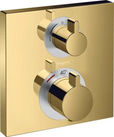 Термостатический смеситель Hansgrohe Ecostat Square 15714990 для душа, полированное золото