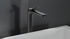 Смеситель для раковины Cerutti SPA BERNINA B XL черный высокий
