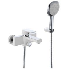 Смеситель для ванны D&K DA1433216, с коротким изливом, белый/хром DK