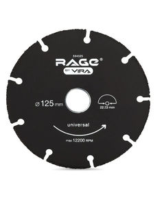 Диск отрезной универсальный для ушм vira rage 594325 125мм No Brand