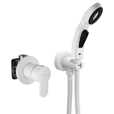 Смеситель встраиваемый Elghansa 34R1083-White (Set-107) с набором для гигиенического душа