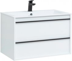 Тумба для комплекта Aquanet Lino 80 белый матовый