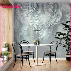 Фотообои на стену флизелиновые Пальмовый бриз №2. Пробное полотно - 50х250 см. Mobi Decor