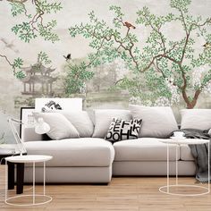 Фотообои на стену антивандальные, моющиеся Японский сад. Пробное полотно - 50x270 см. Mobi Decor