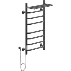 Электрический полотенцесушитель Ника Way-3 80/40 с полкой Черный матовый Nika