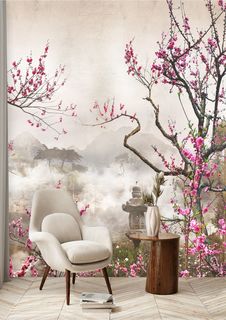 Фотообои Dekor Vinil в восточном стиле "Сакура" 200х270 см