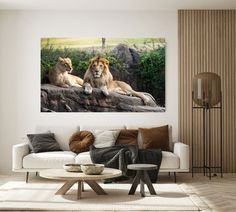 Фотообои Dekor Vinil с животными Лев и львица 120х200 см