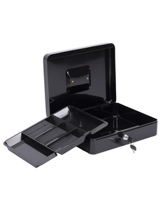 Шкатулка-сейф SAFEBURG Keeper-30 Black Gloss металлический переносной ящик для денег