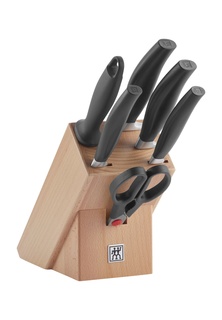 Набор кухонных ножей Zwilling Five Star 1026692, 4 ножа, ножницы, мусат, подставка