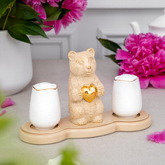 Подставка под специи Мишка Найс Айвори Bogacho