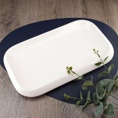 Блюдо сервировочное Nouvelle Маршмеллоу 40.5х25х3.6 см, фарфор