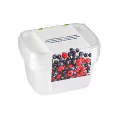 Набор пластиковых контейнеров с крышками Pro Legend, 108 х 82мм, 5 шт