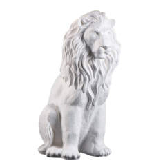 Фигура Лев сидящий белый, 40х25х56см Хорошие сувениры