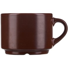 Чашка чайная Борисовская Керамика Шоколад 200мл 80х80х60мм фарфор шоколадный