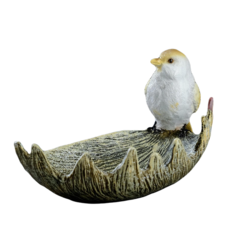 Подставка конфетница "Лосиный рог с птичкой" акрил 28х15х14см Хорошие сувениры