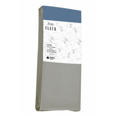 Простыня PiCassa Fleur 160 х 200 см сатин серая