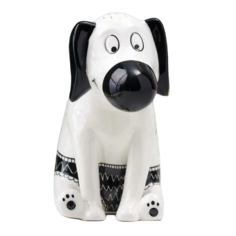 Сувенир керамика "Пёсик в трусиках" бело-чёрный 11х6,7х12,6 см No Brand