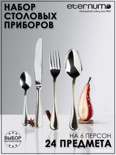 Набор столовых приборов Eternum "Anser Gold" 24 предмета на 6 персон, серебристый