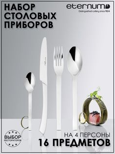 Набор столовых приборов Eternum "Alinea" 16 предметов на 4 персоны, серебристый