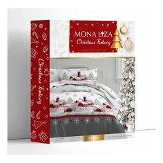 Комплект постельного белья Mona Liza Рождество 1,5 спальный сатин 48x70 см в ассортименте
