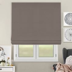 Римская штора OLEXDECO Монро Blackout Dim-out Никелевый 90х170 см с кордовым карнизом