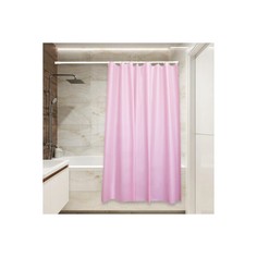 Штора для ванной Сантис материал основы peva 54 г/м2, PV-205, розовая, 180x180 см