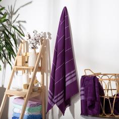 Полотенце махровое двухстороннее Этель Уют 90х170 см фиолетовый,100 хл, 240 гр/м2